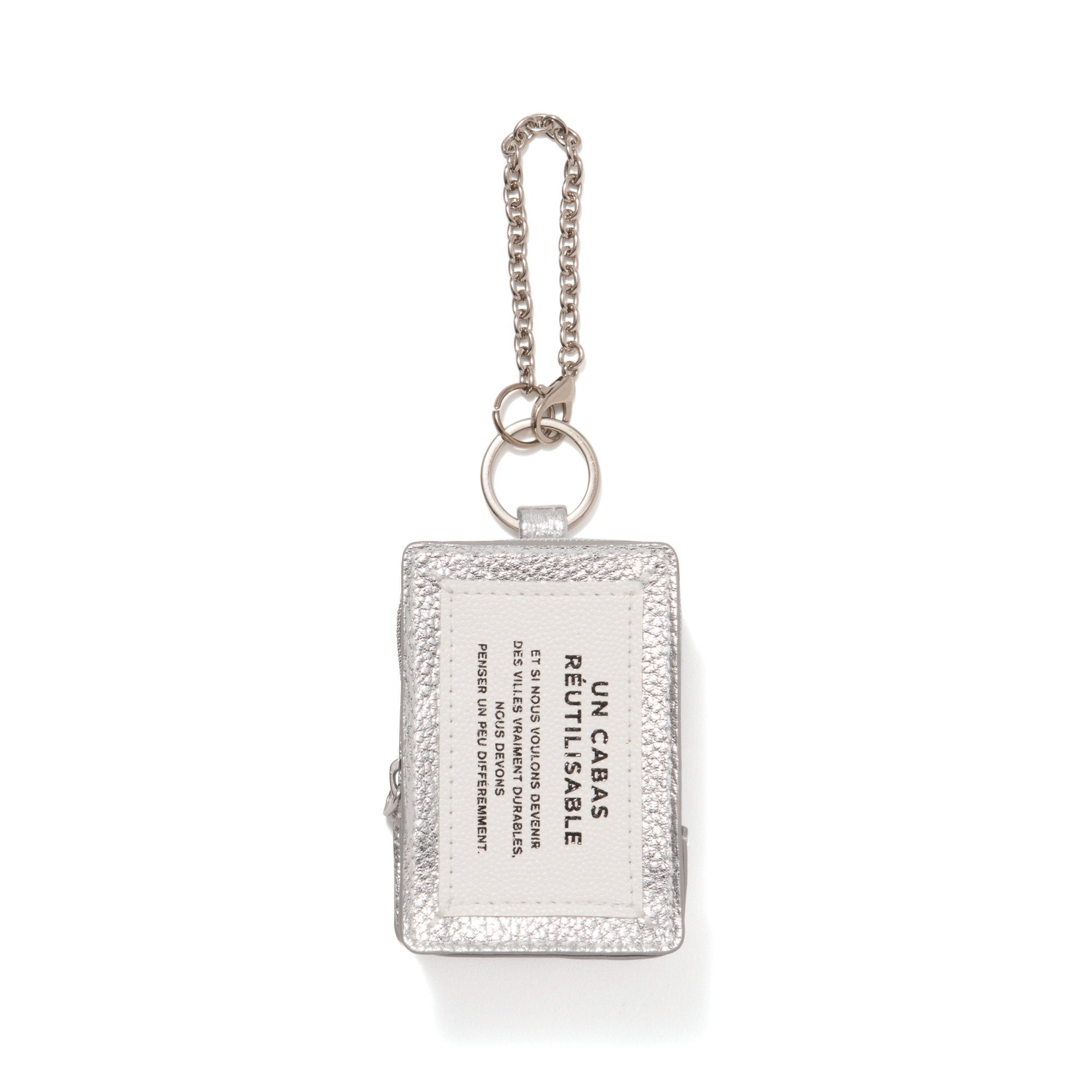 BAGCHARM ECOBAG TYPO SILVER