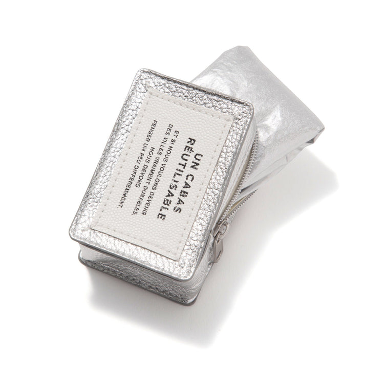 BAGCHARM ECOBAG TYPO SILVER