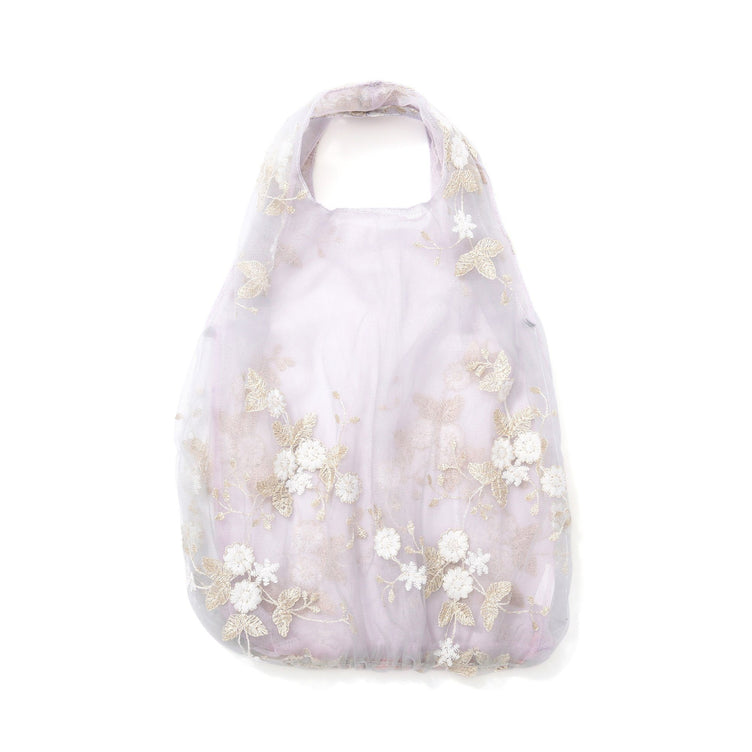 TULLE BAG LIGHT GRAY X LIGHT PURPLE