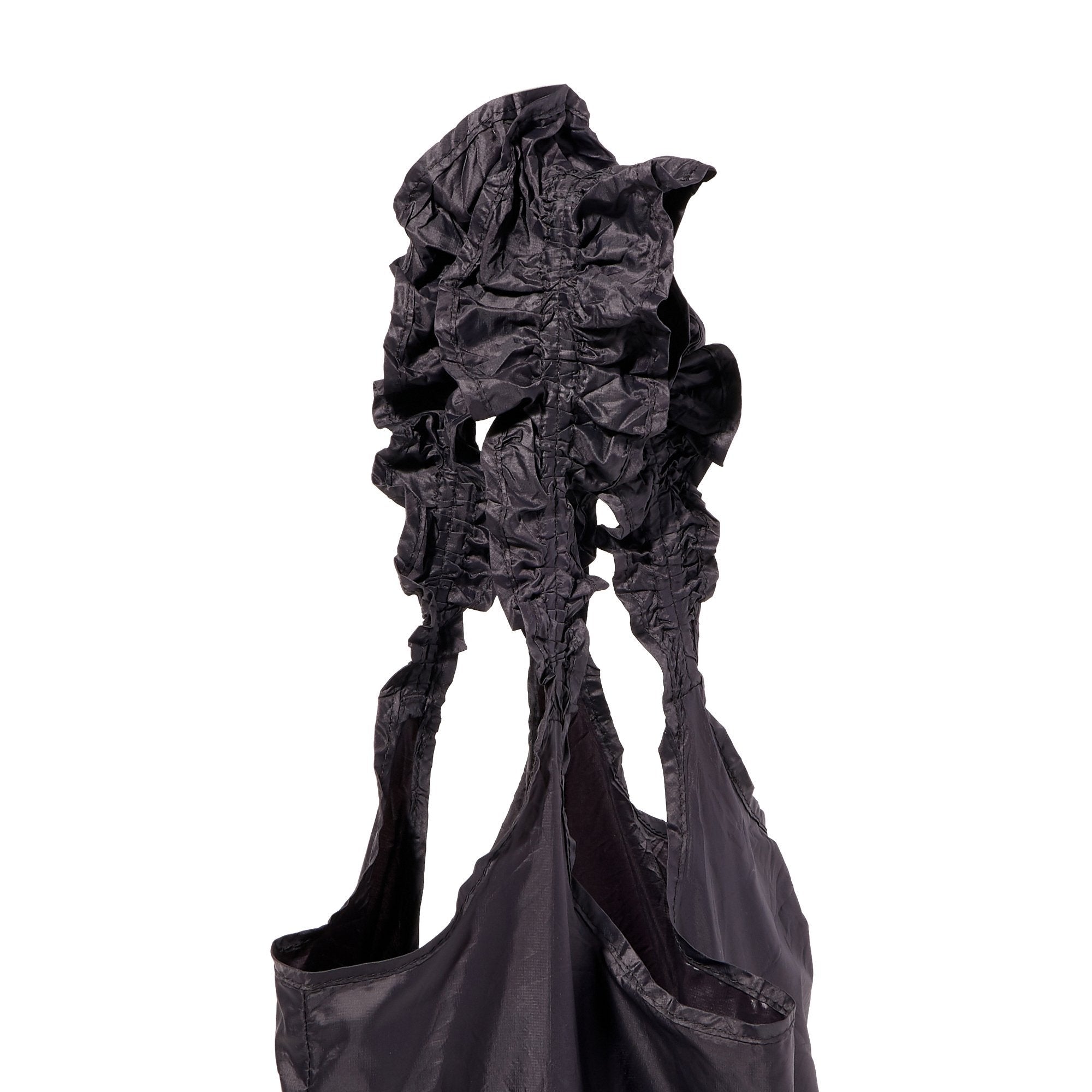 KUSHURAKU ECO BAG FRILL BLACK