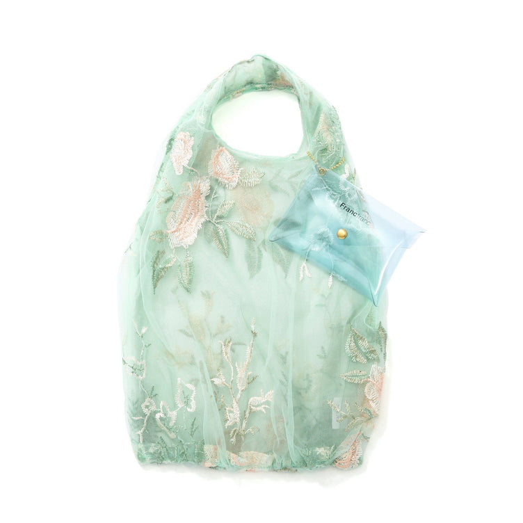 TULLE bag LIGHT ORANGE x LIGHT GREEN