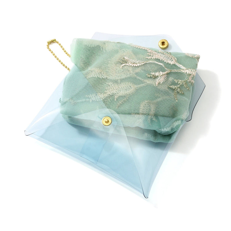 TULLE bag LIGHT ORANGE x LIGHT GREEN