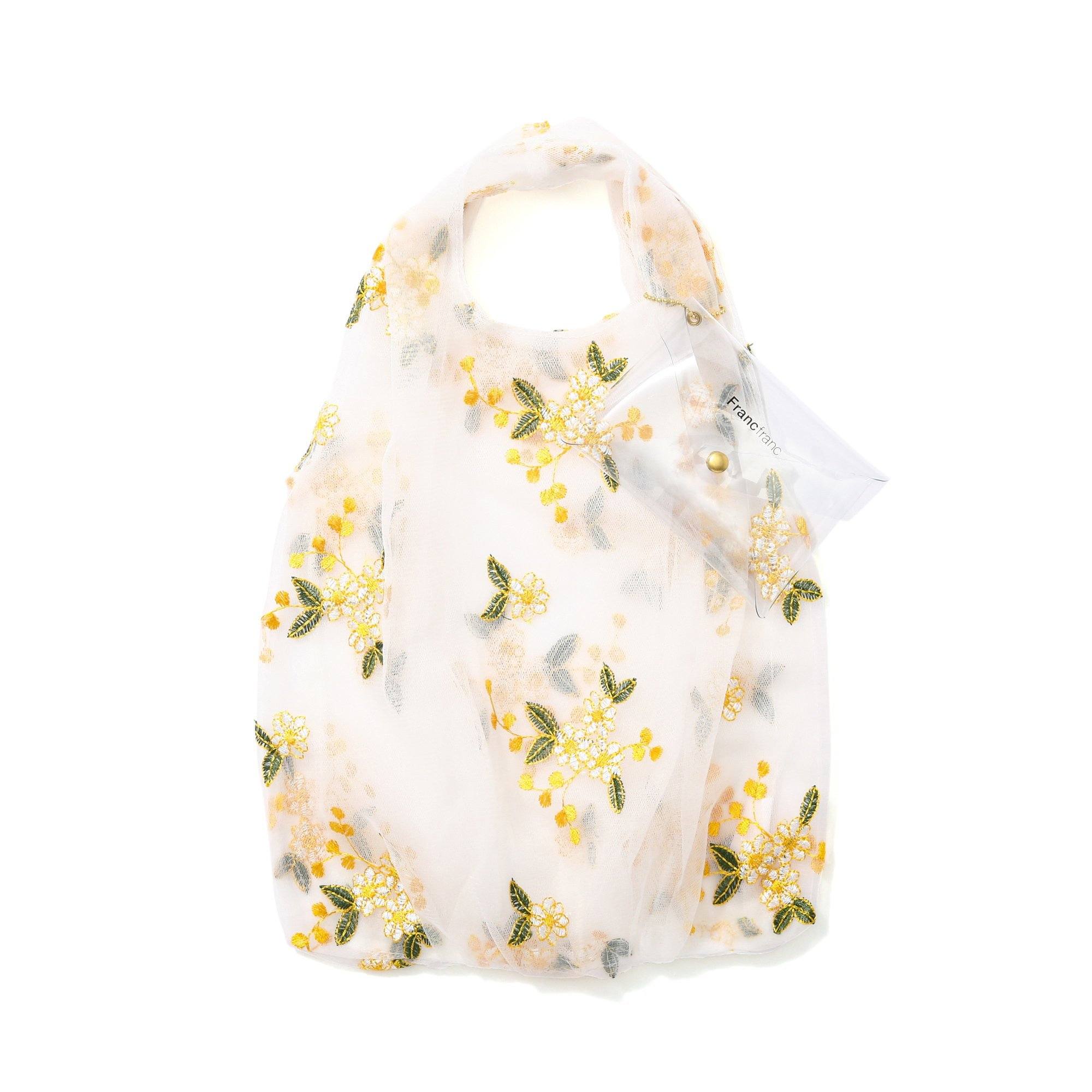 TULLE bag YELLOW x WHITE