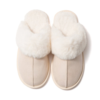 FLUFFY ECO FUR ROOMSHOES IVORY