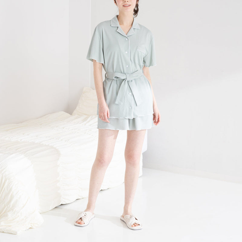 Ice Touch Rayon Mix Short Sleeve & Short Pajams Mint