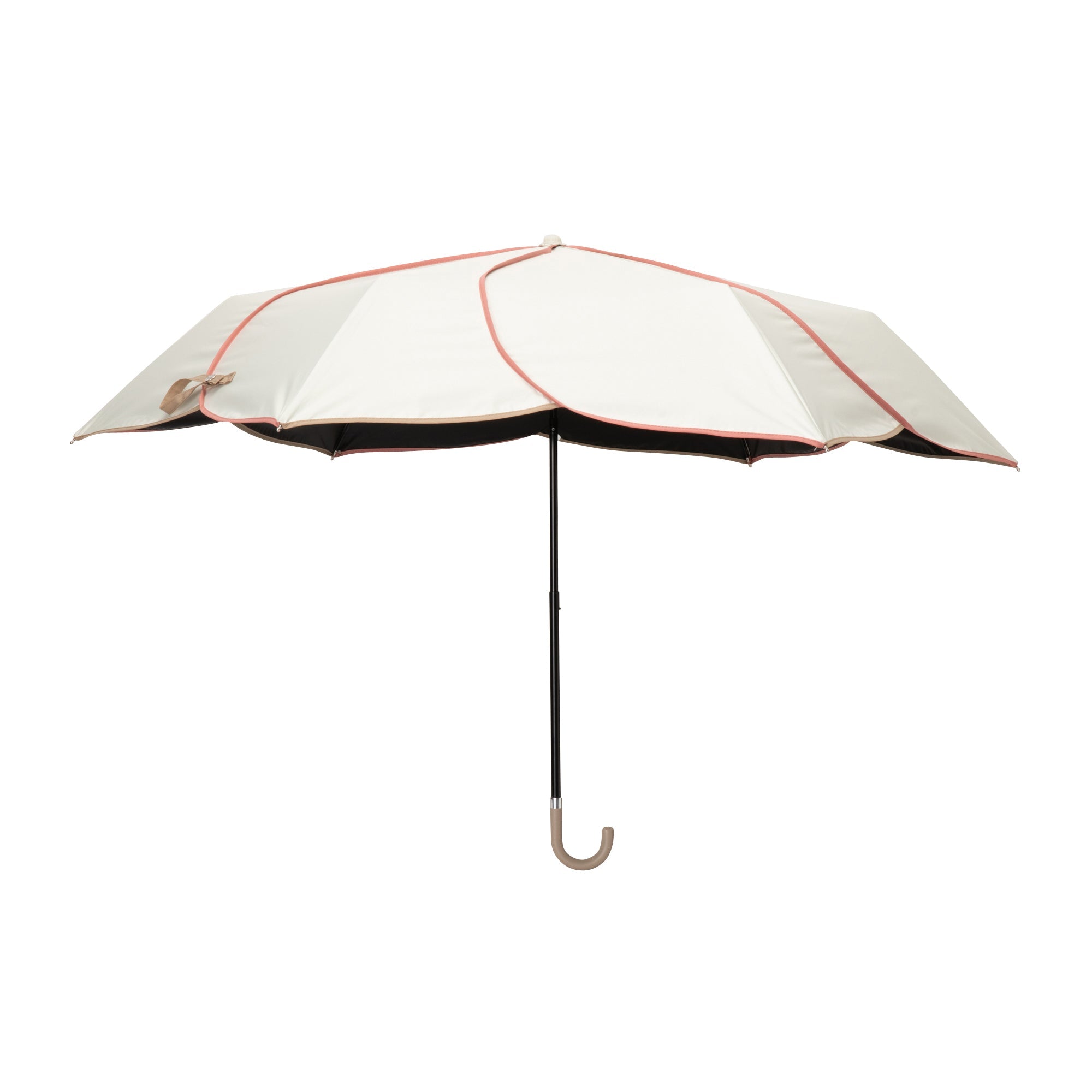 BICOLOR PIPING PARASOL MINI UMBRELLA WHITE