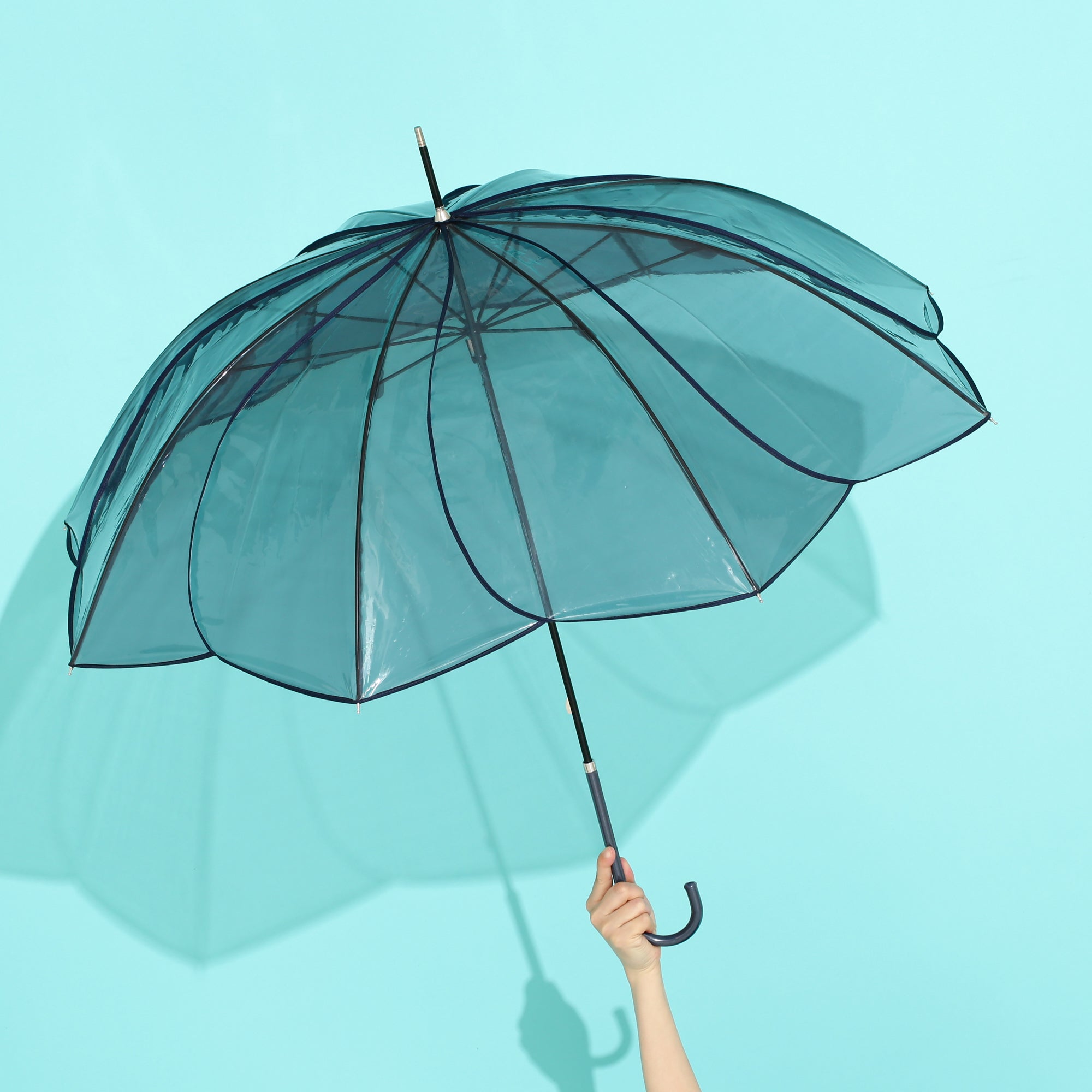 CLEAR UMBRELLA COLOR PIPING 58 GRAY