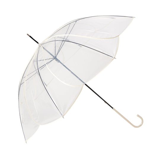 CLEAR UMBRELLA COLOR PIPING 58 WHITE