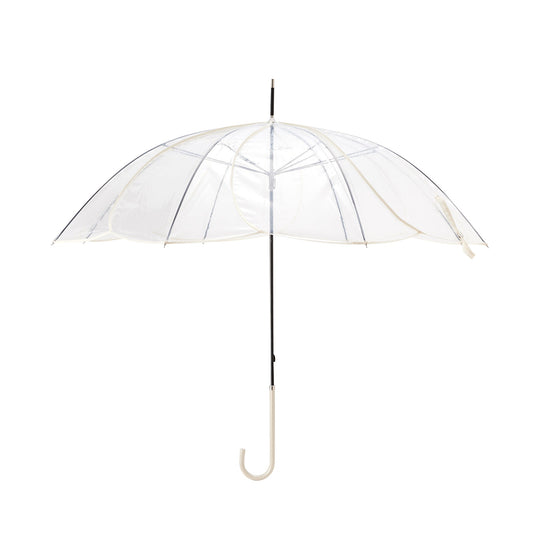 CLEAR UMBRELLA COLOR PIPING 58 WHITE