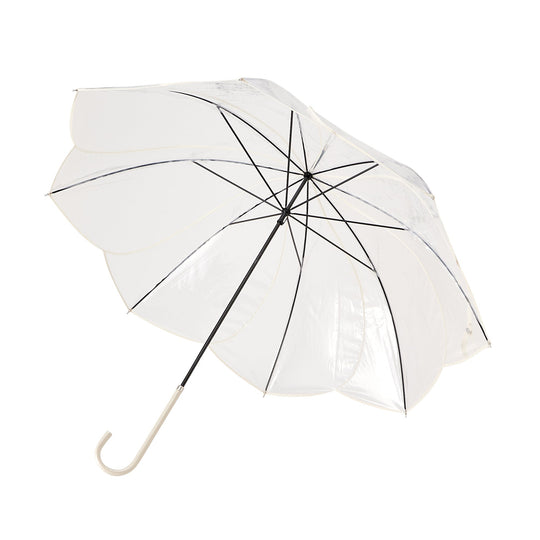 CLEAR UMBRELLA COLOR PIPING 58 WHITE