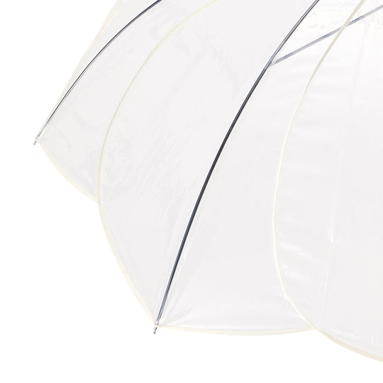 CLEAR UMBRELLA COLOR PIPING 58 WHITE
