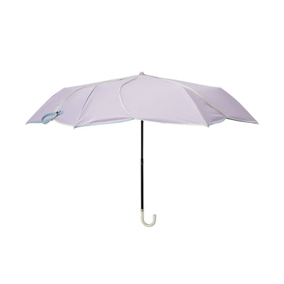 Bicolor Piping Compact Parasol Umbrella 47Cm Purple
