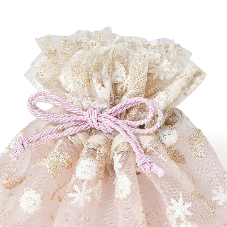 TULLE DRAWSTRING POUCH PINK