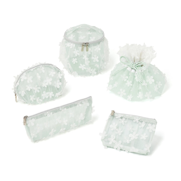 TULLE VANITY POUCH SMALL MINT