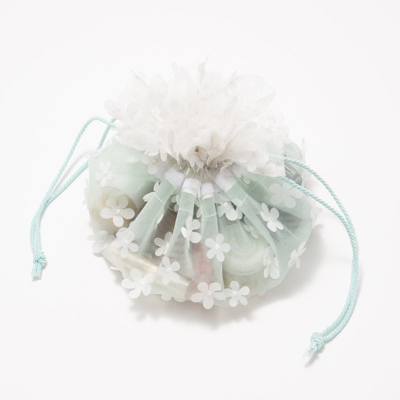 TULLE DRAWSTRING POUCH MINT