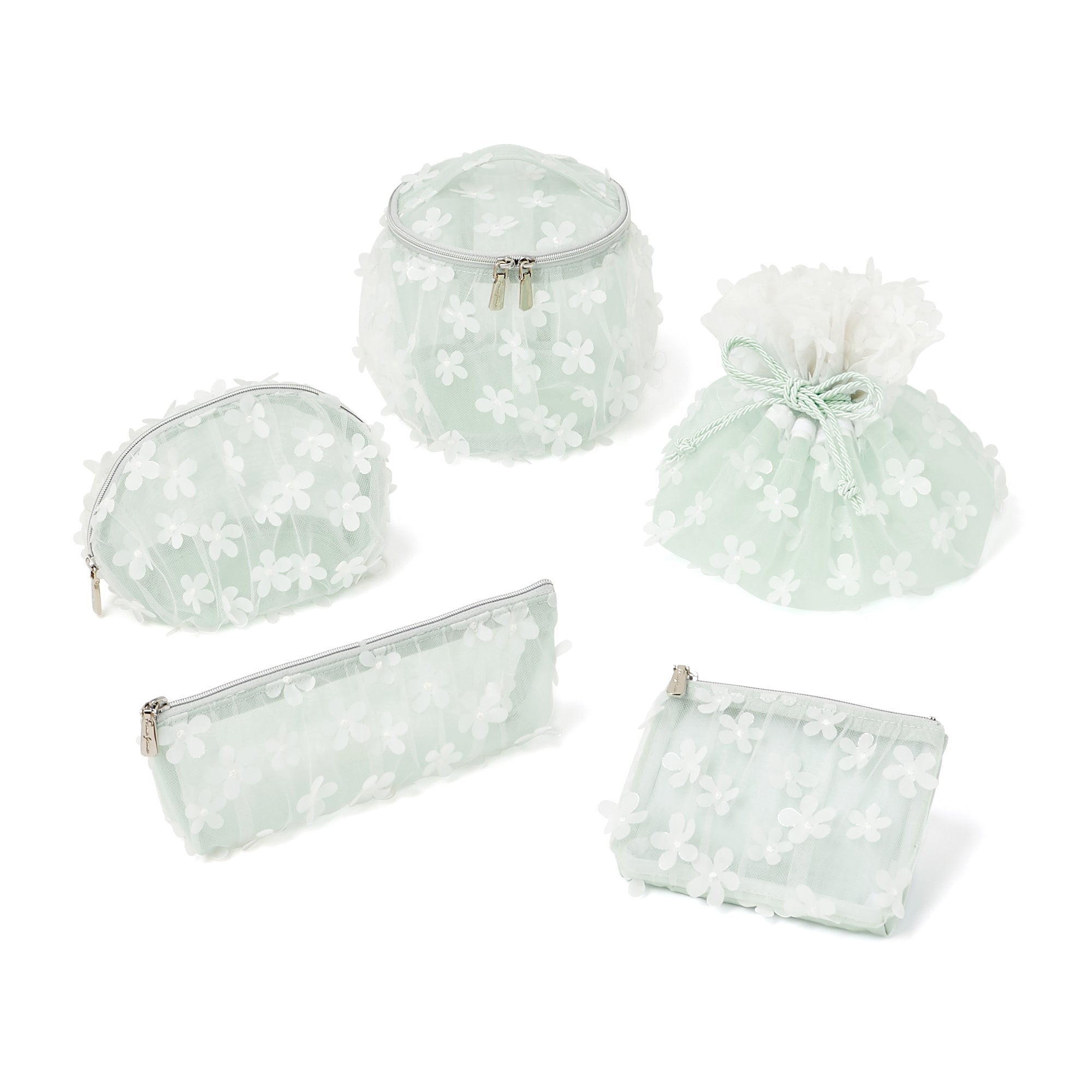 TULLE DRAWSTRING POUCH MINT