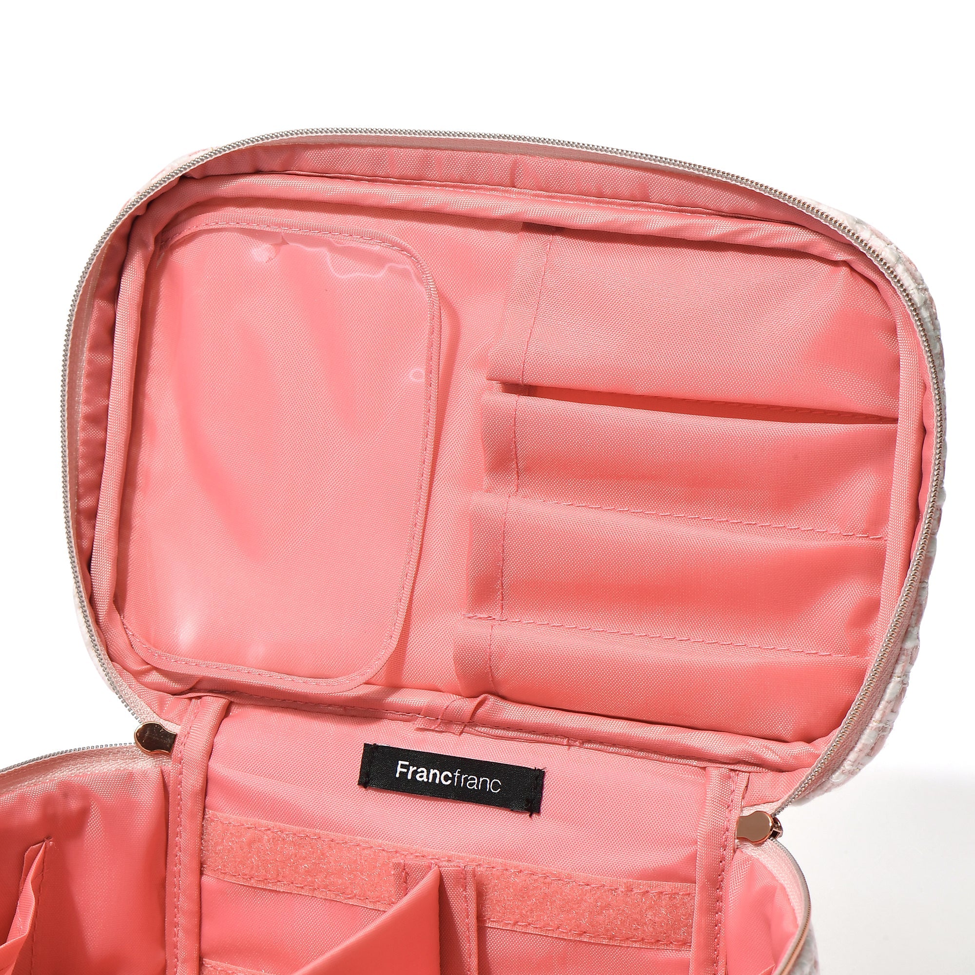 TWEED VANITY POUCH SMALL PINK