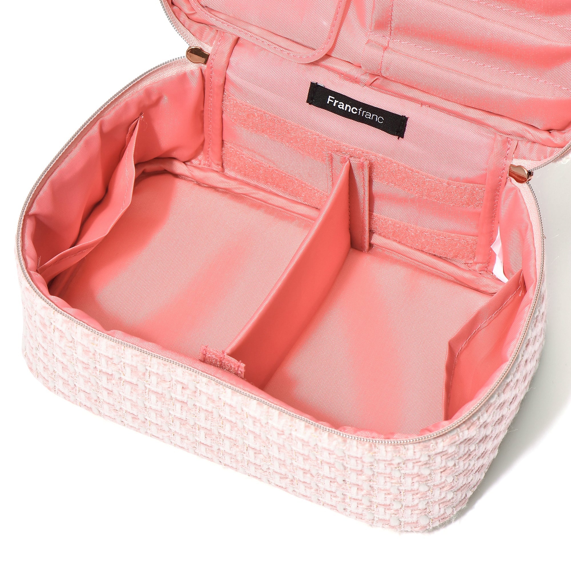 TWEED VANITY POUCH SMALL PINK