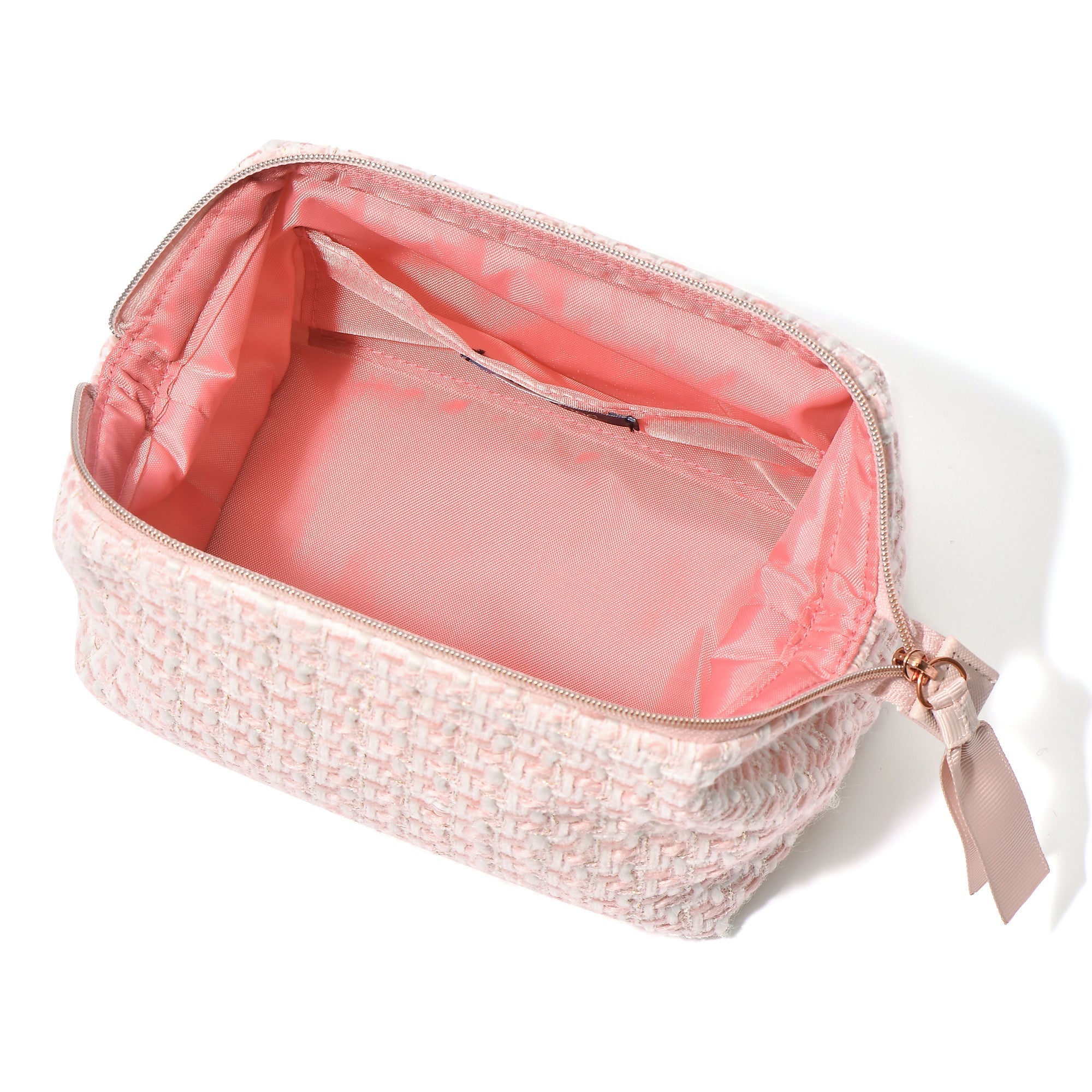 TWEED WIRE POUCH PINK