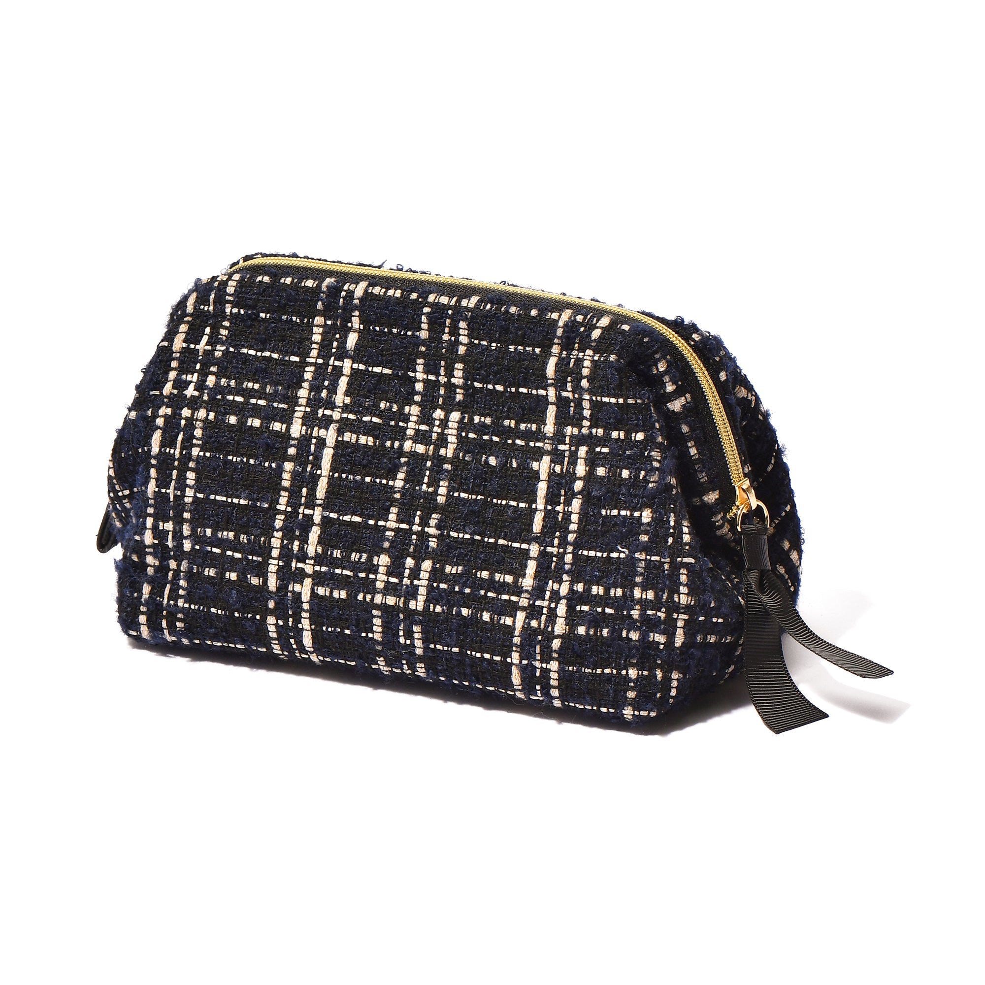 TWEED WIRE POUCH BLACK