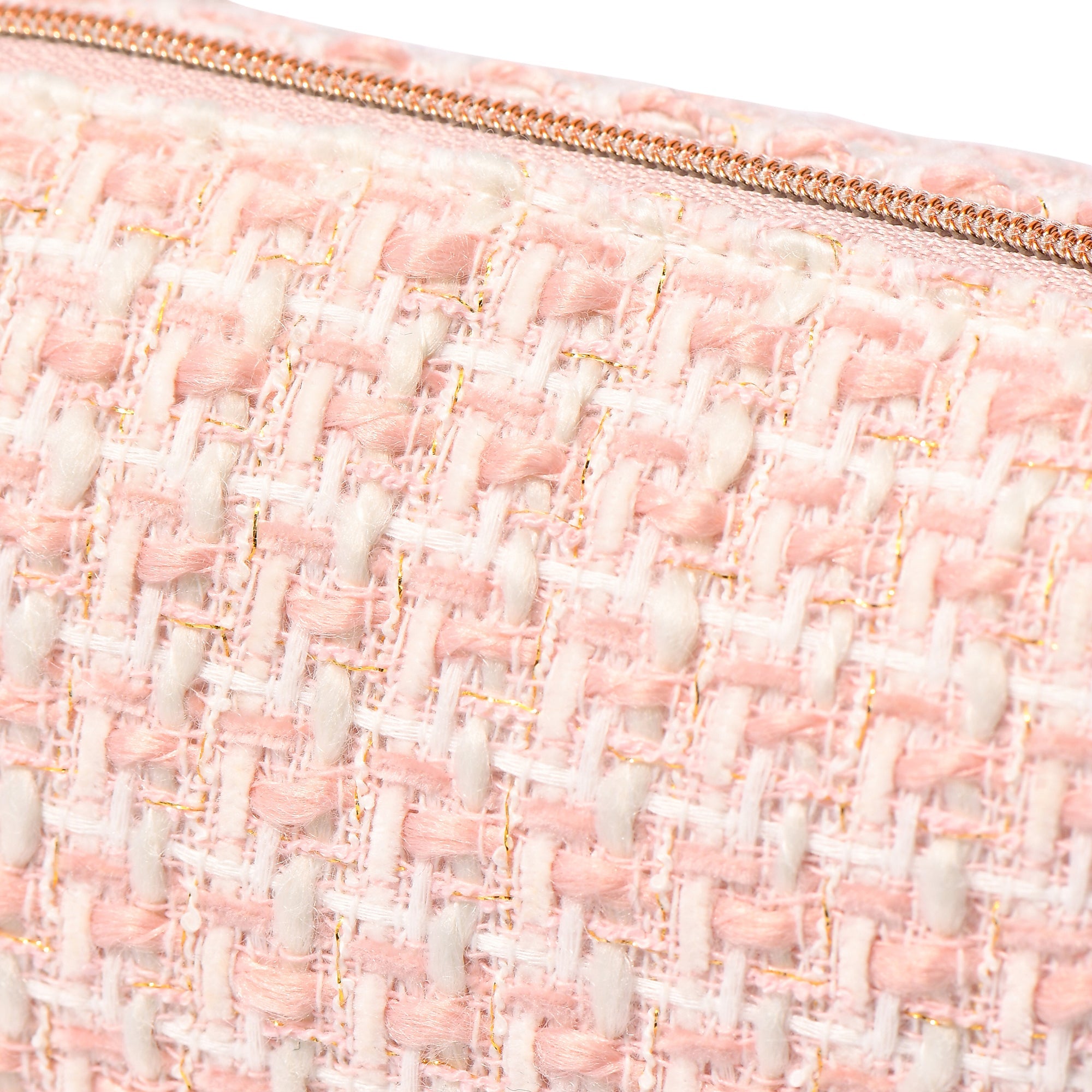TWEED POUCH SMALL PINK