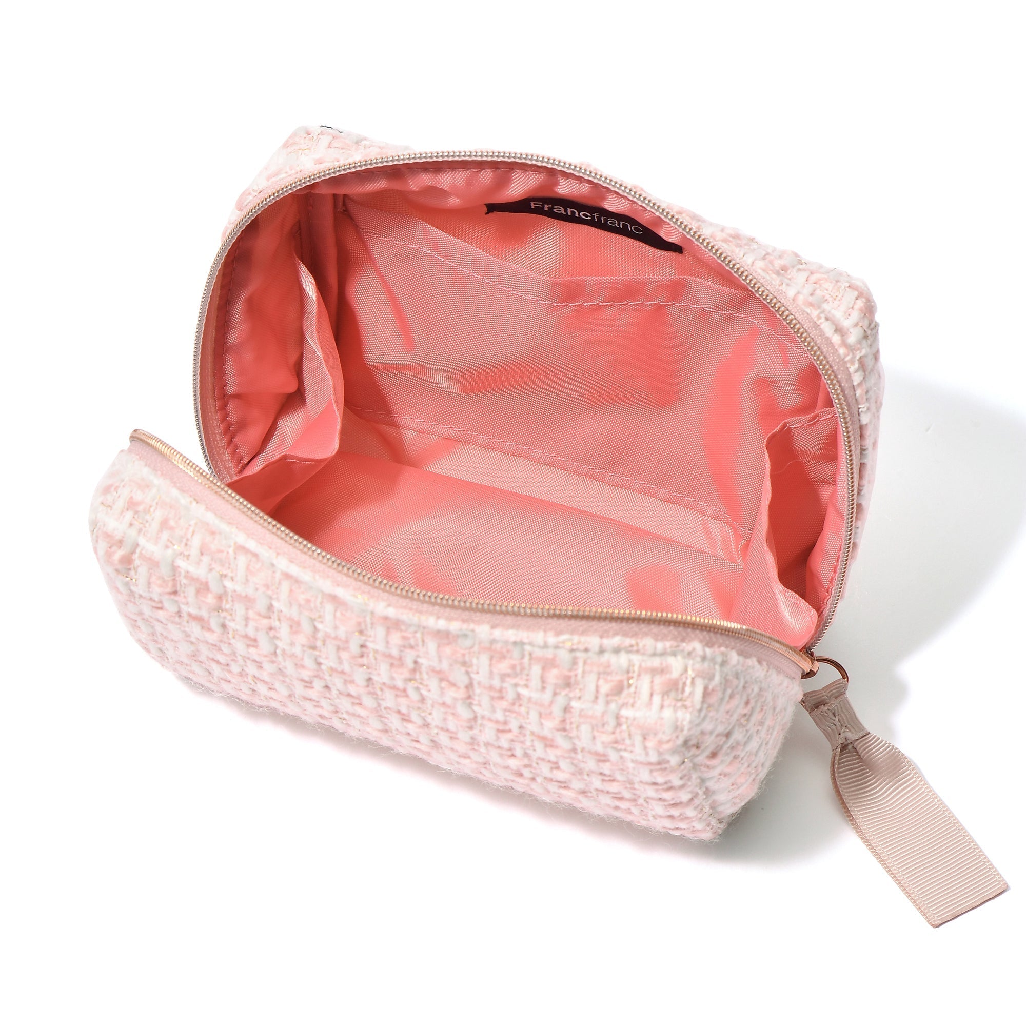 TWEED POUCH SMALL PINK