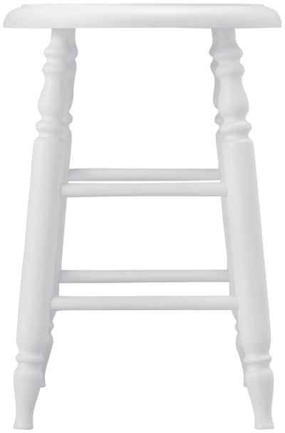 PRADO STOOL LOW WHITE (W310 × D310 × H450)