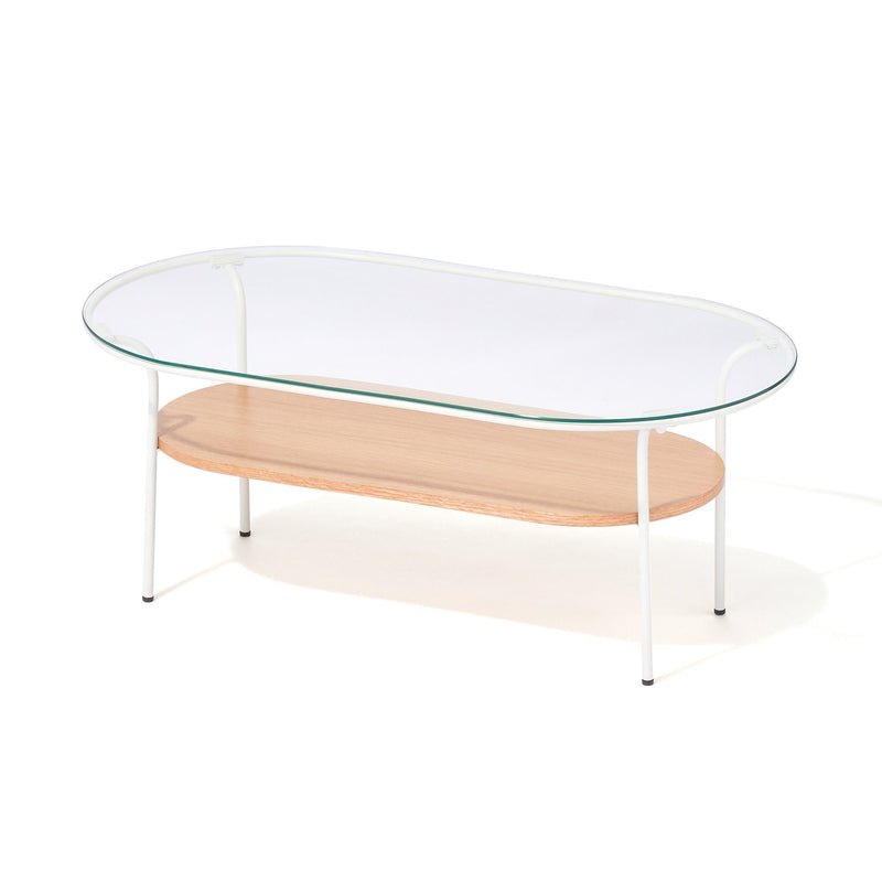 LEGATO COFFEE TABLE Large White x Natural (W950 x D500 x H370)