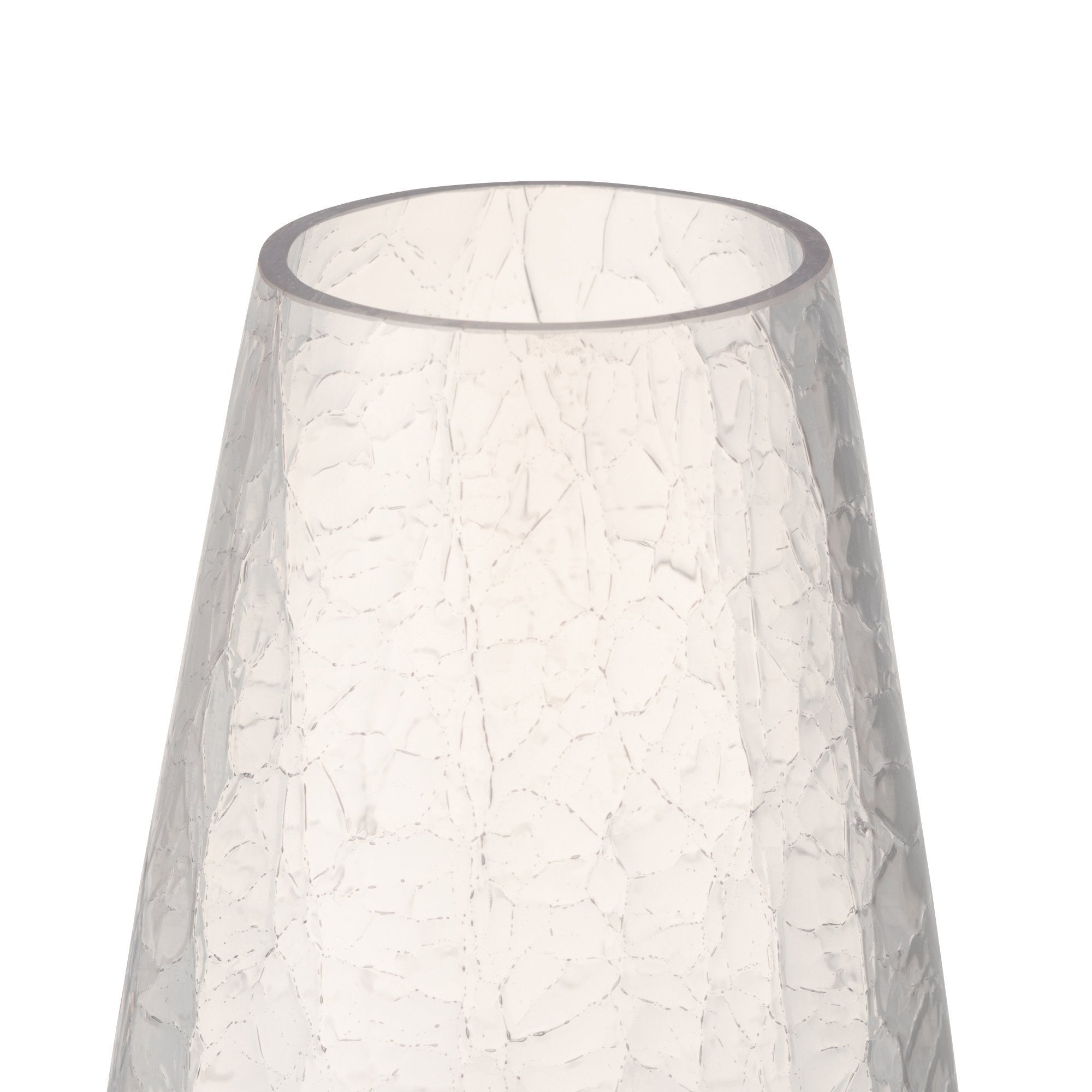 CRACKLE FLOWER VASE SMALL CLEAR