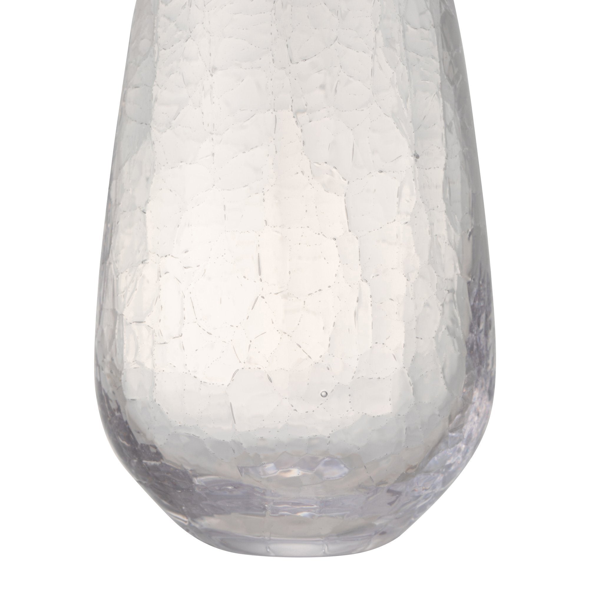 CRACKLE FLOWER VASE SMALL CLEAR