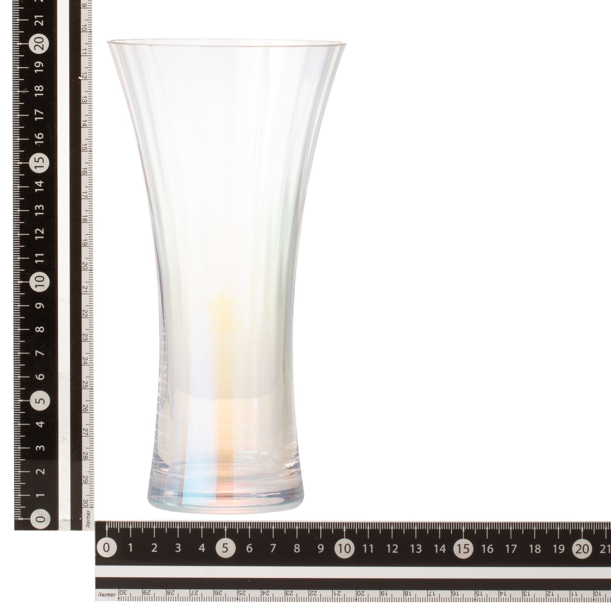 LUSTER FLOWER VASE MEDIUM CLEAR