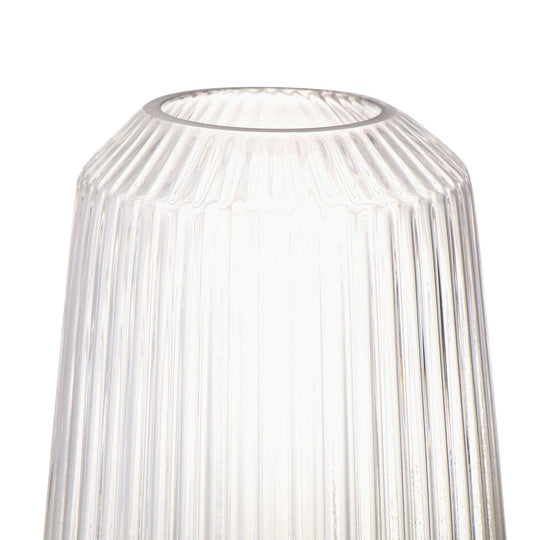 STRIPE  FLOWER VASE YELLOW GRAY