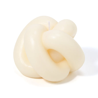 KNOT CANDLE  IVORY