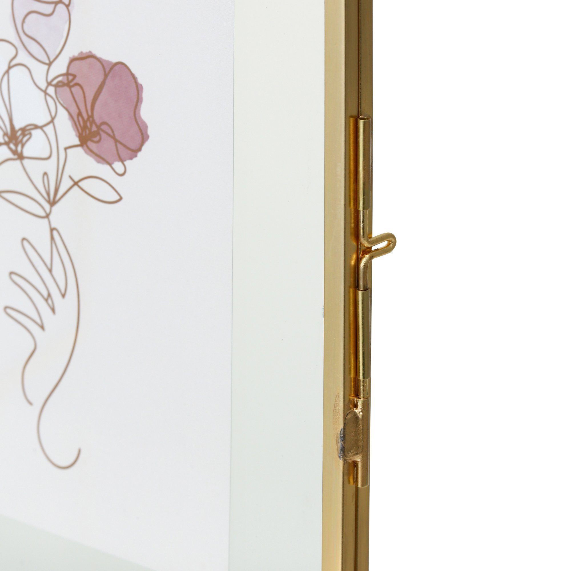 METAL GLASS FRAME 2WINDOWS Gold