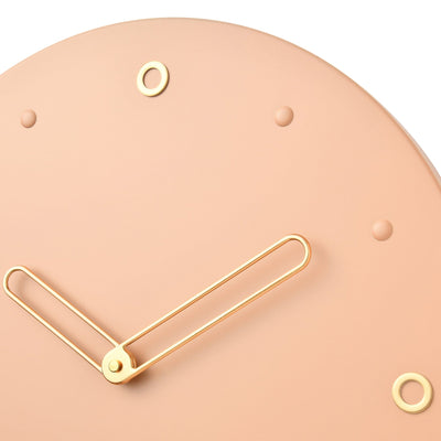Metal Ring Wall Clock Pink