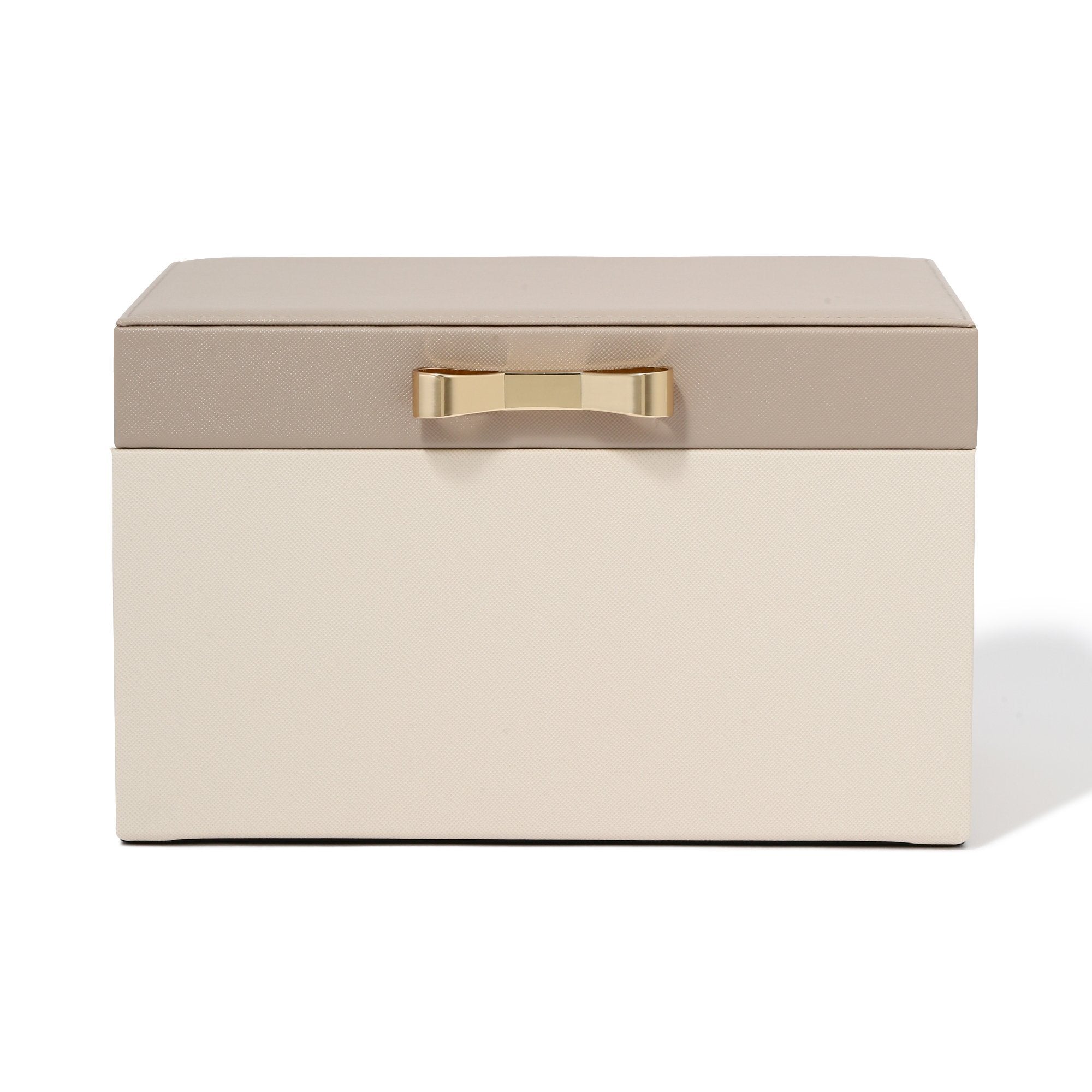 BICOLOR JEWELRY BOX LARGE BEIGE
