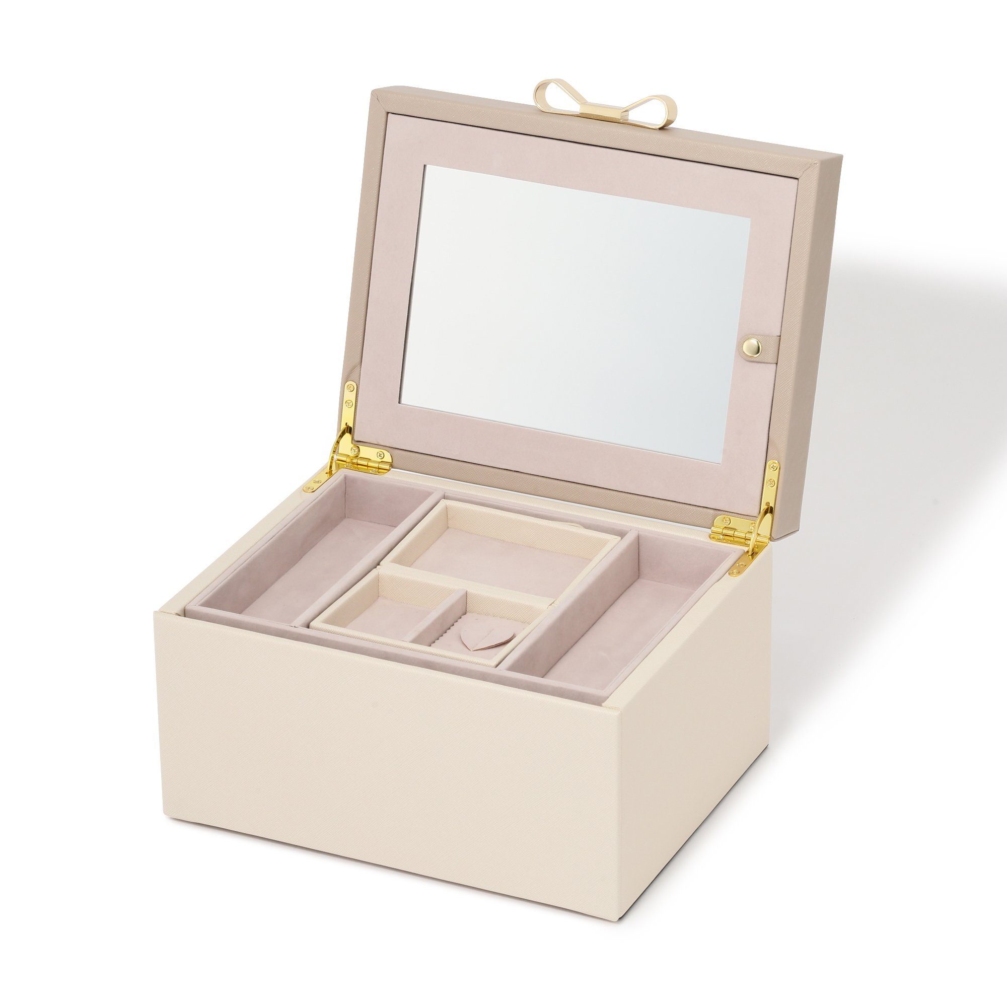 BICOLOR JEWELRY BOX LARGE BEIGE
