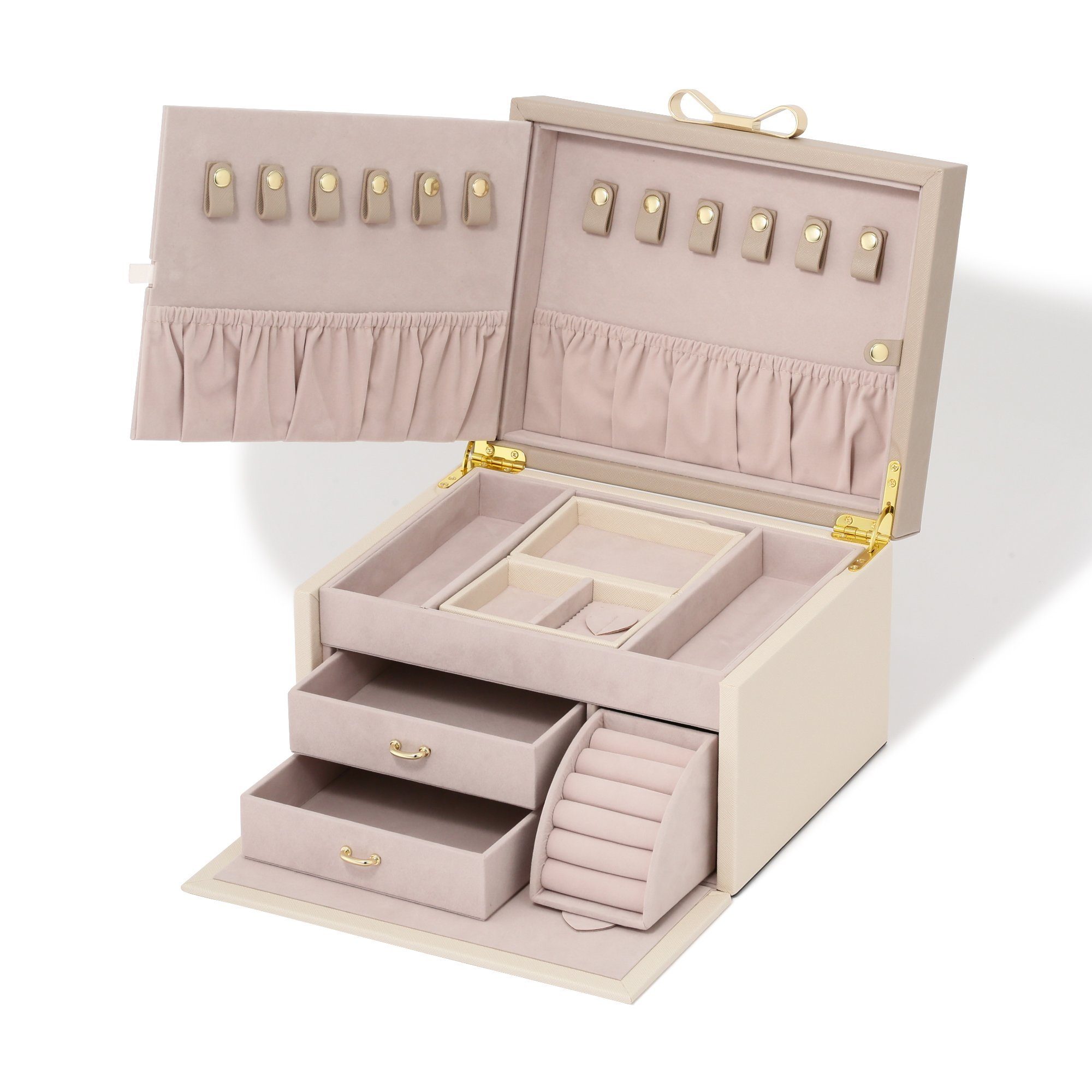 BICOLOR JEWELRY BOX LARGE BEIGE