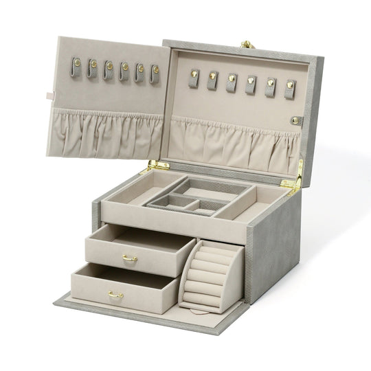FLAVIA JEWELRY BOX LARGE GRAY