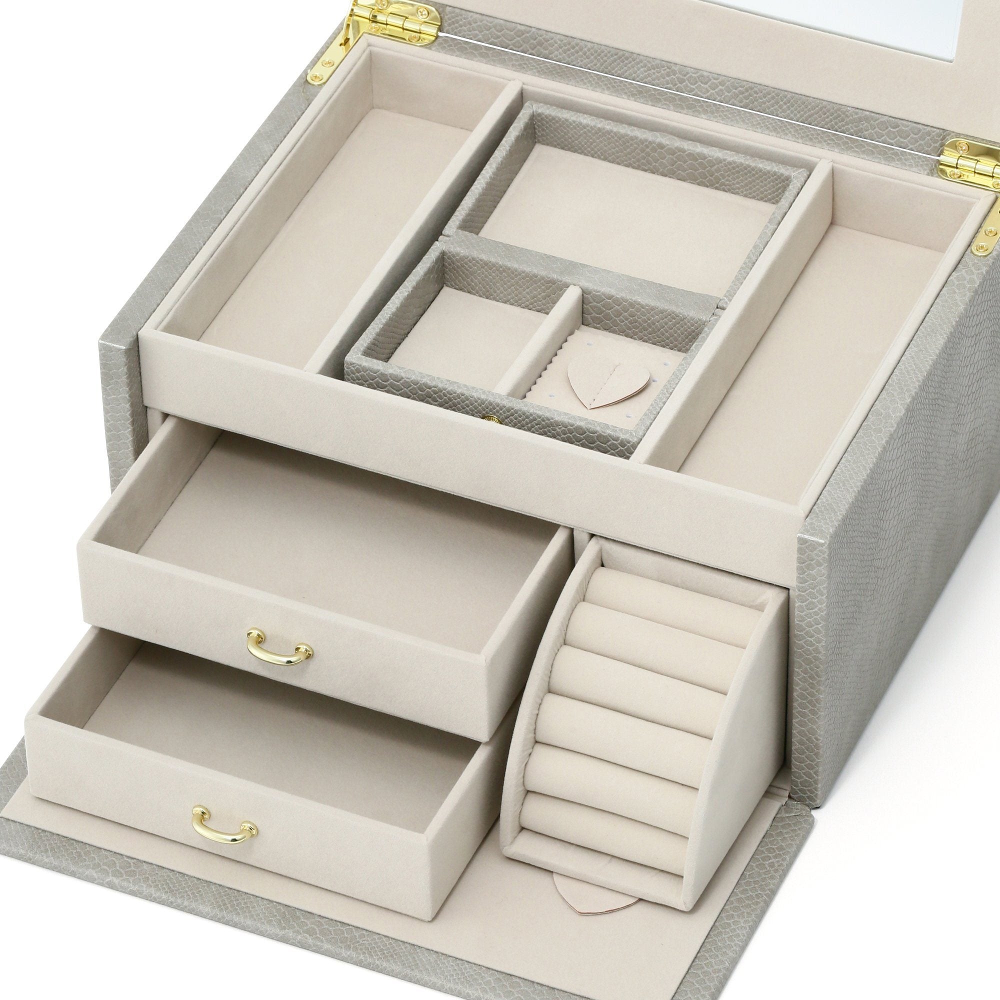 FLAVIA JEWELRY BOX LARGE GRAY