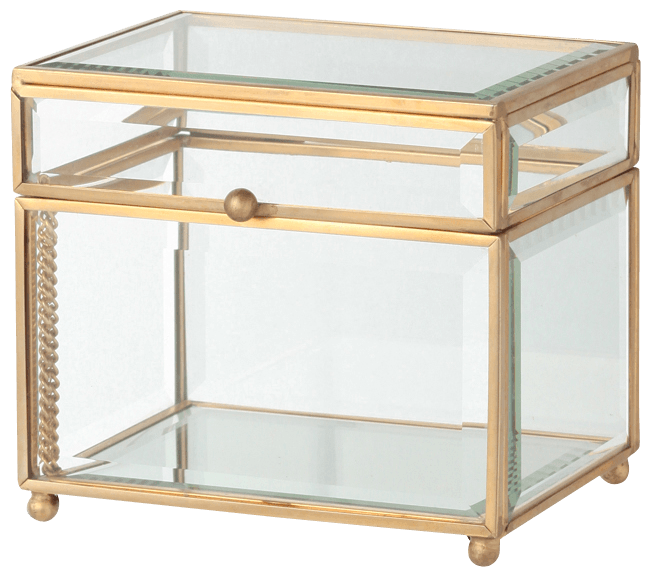 LAMULE Iron Glass Box Square Medium