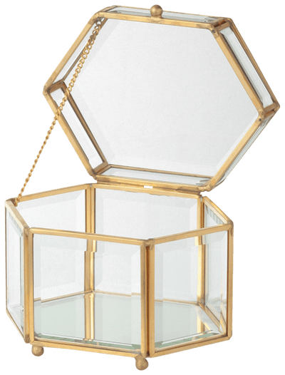 LAMULE Iron Glass Box Hexa