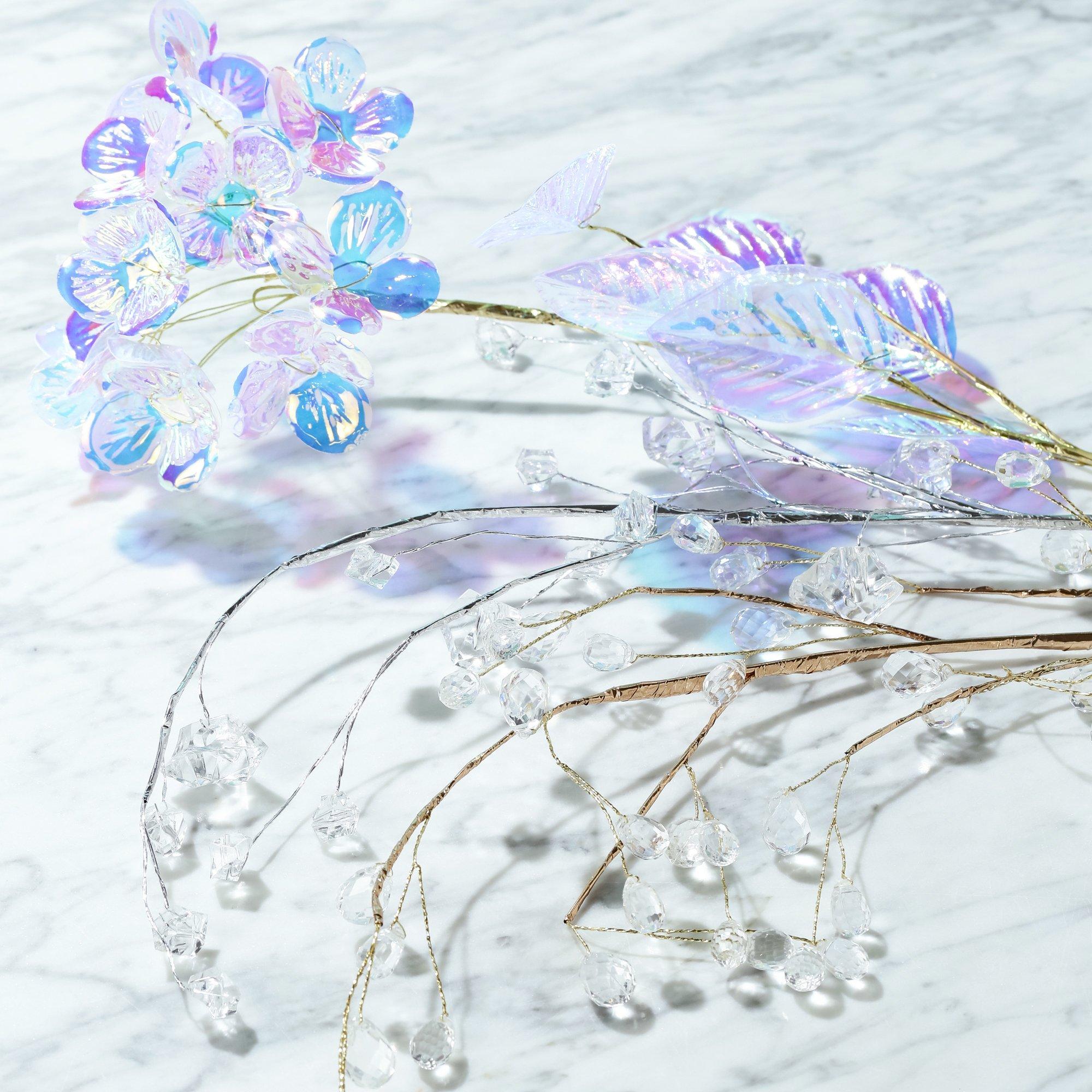 ART PLANT CRYSTAL LEAF GOLD