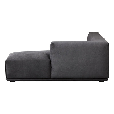 MEHNE Couch Right Black (W810×D1460×H580)