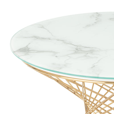Maglia Coffee Table 80 Marble X Gold (A) (W800×D800×H390)